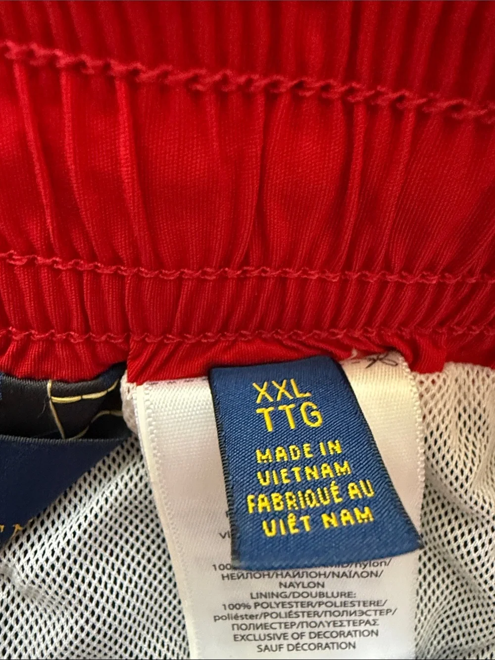 Polo by Ralph Lauren Black Swim Trunks with Red Accent